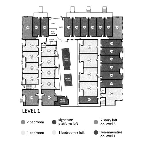 Aloft Floor Plan Level 1 San Diego Downtown Communities