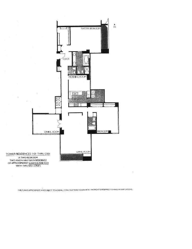 Meridian  Floor Plan 1101 thru 2301