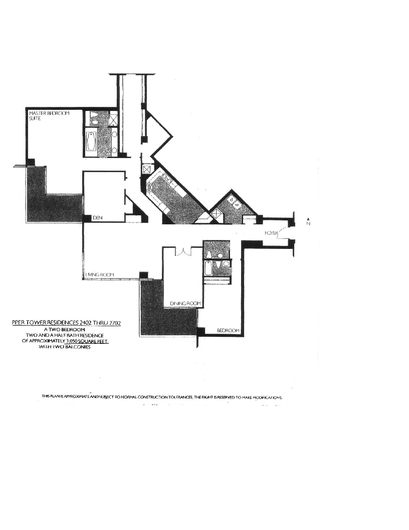 Meridian Floor Plan 2402 thru 2702