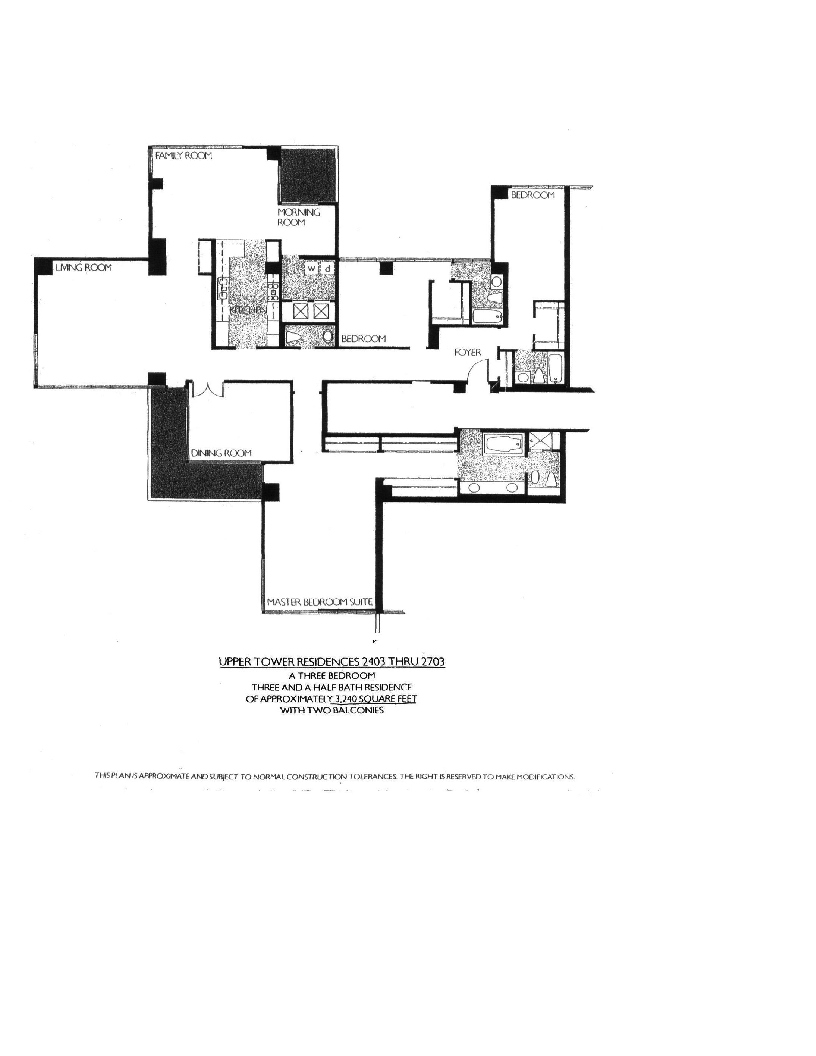 Meridian Floor Plan 2403 thru 2703