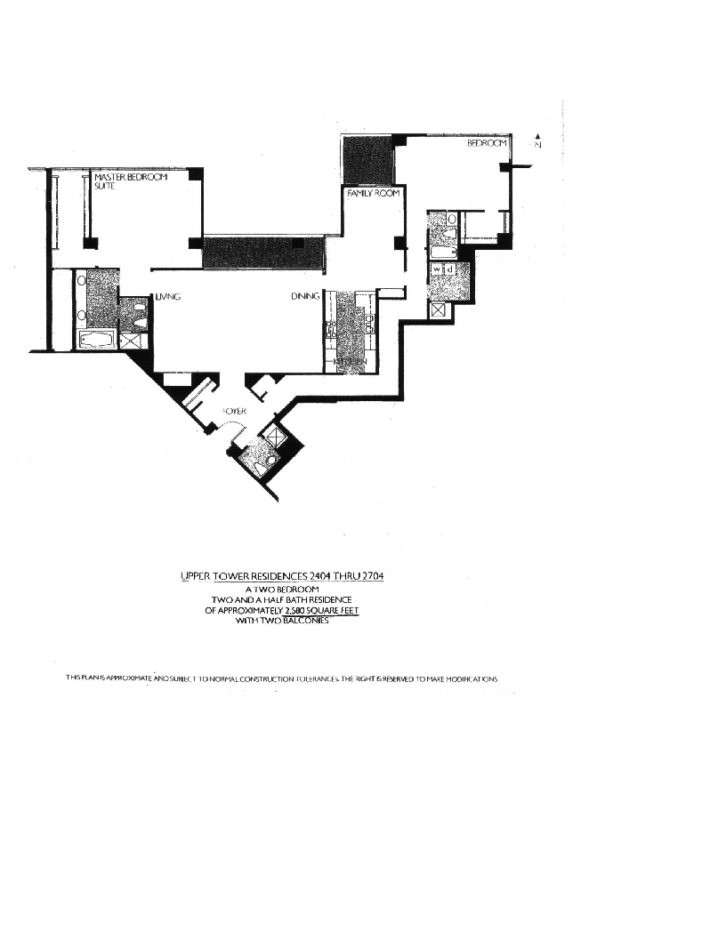 Meridian Floor Plan 2404 thru 2704