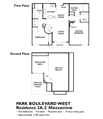 Park Blvd Floor Plan – 2A.2 Mezzanine