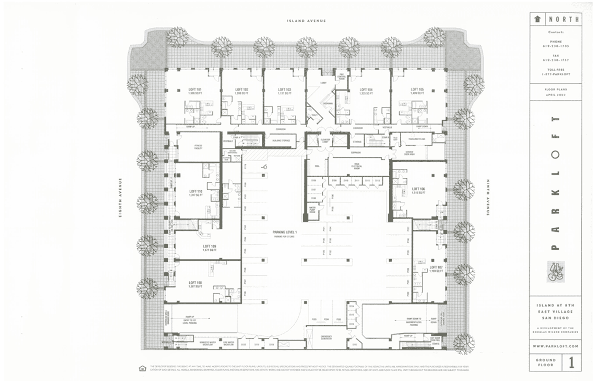 Parkloft Floor Plan 1st Floor