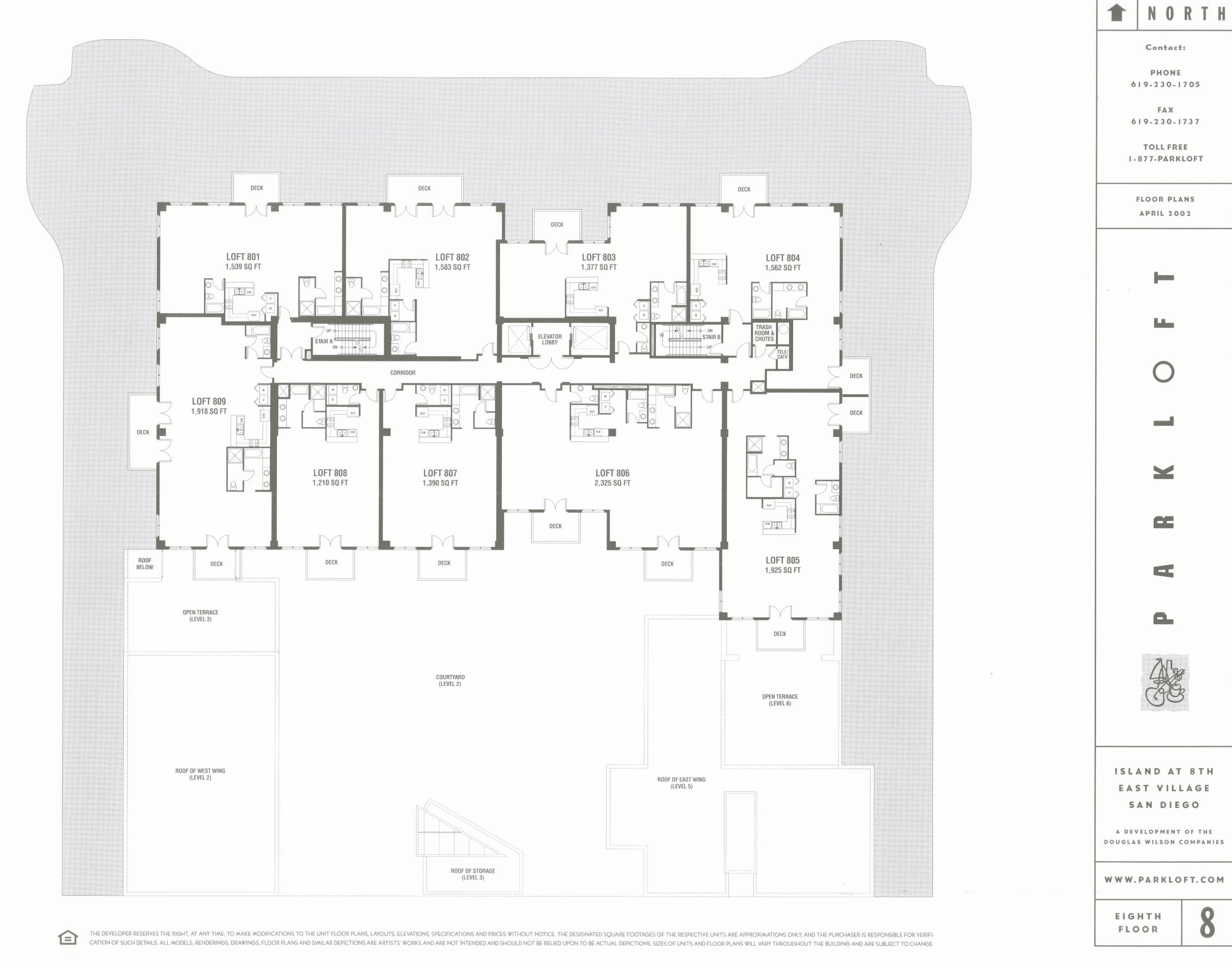Parkloft Floor Plan 8th Floor