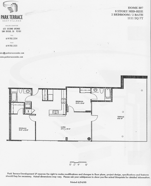 Park Terrace Floor Plan 807