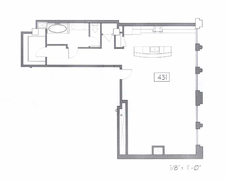 Samuel Fox Loft Floor Plan – 431