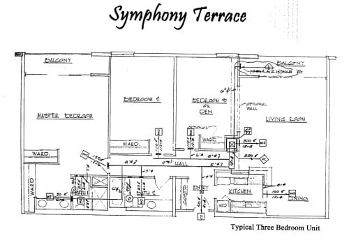 Symphony Terrace Floor Plan 3 Bed