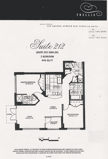 Trellis Floor Plan 2 Bed – 212