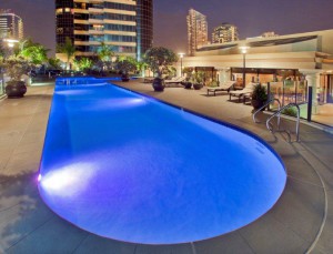 Harbor-Club-Condos-Downtown-San-Diego_Pool-At-Night